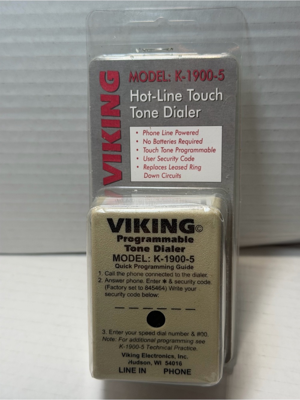 Viking Electronics K-1900-5 Hot Dialer with Touch Tone